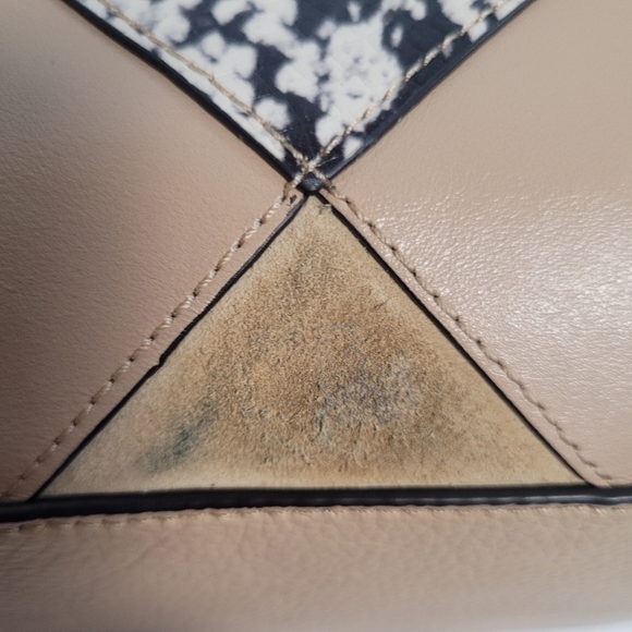 Coach F57510 Snake Patchwork Ava Tote In Beachwood Beige Gold Hardware - Picture 9 of 16